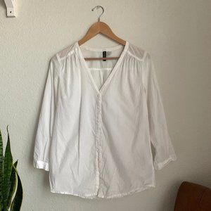 h&m | white button down top